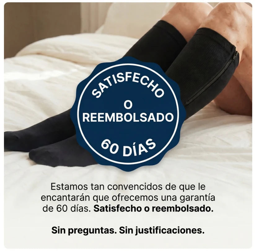 Medias de compresión con cremallera